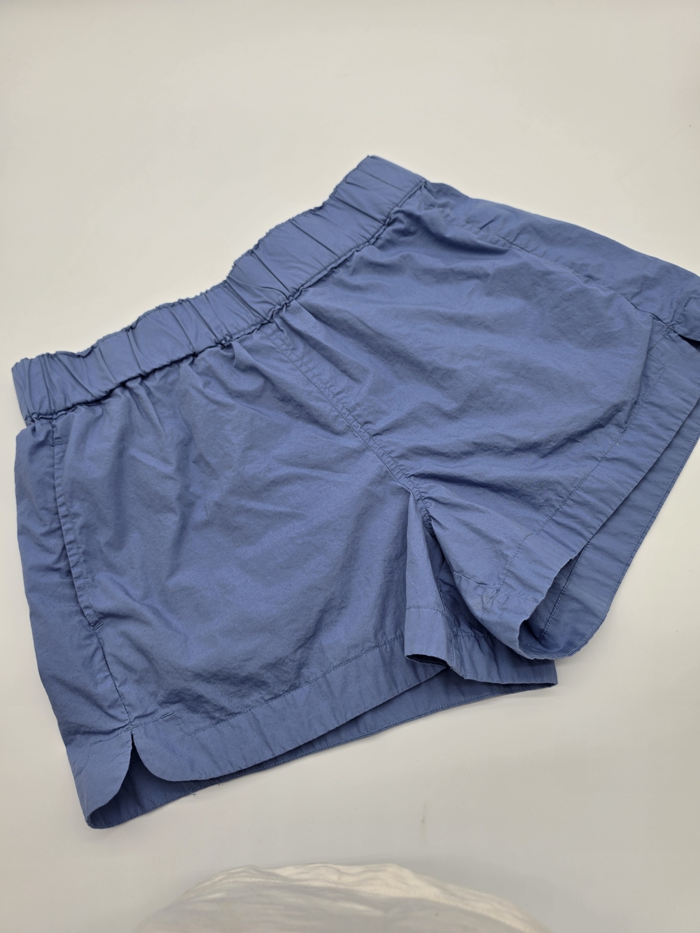 Quince Light Blue Athletic Shorts with Elastic Waist